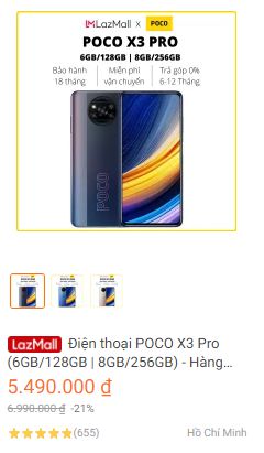 điện thoại POCO X3 Pro