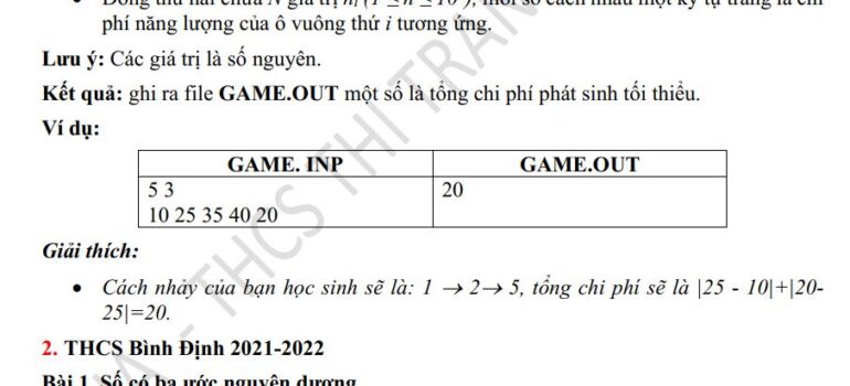 50 Đề thi học sinh giỏi Tin Học trên cả nước Việt Nam