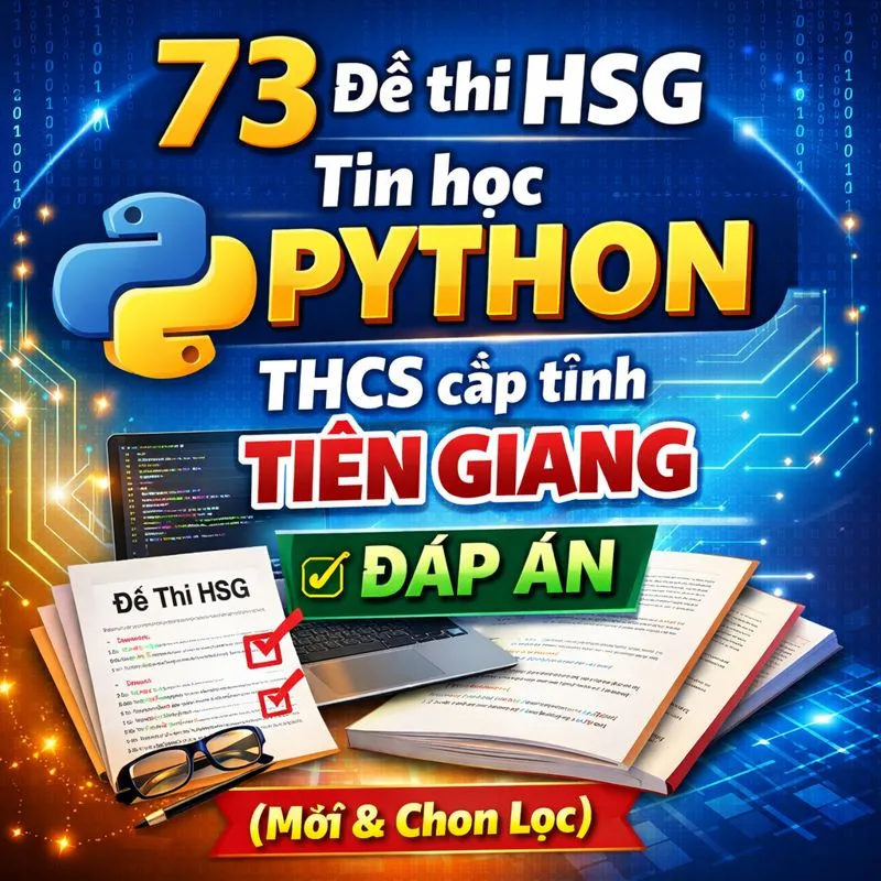73 Đề thi HSG Tin học Python THCS cấp tỉnh Tiền Giang có ĐÁP ÁN (Mới & Chọn Lọc)