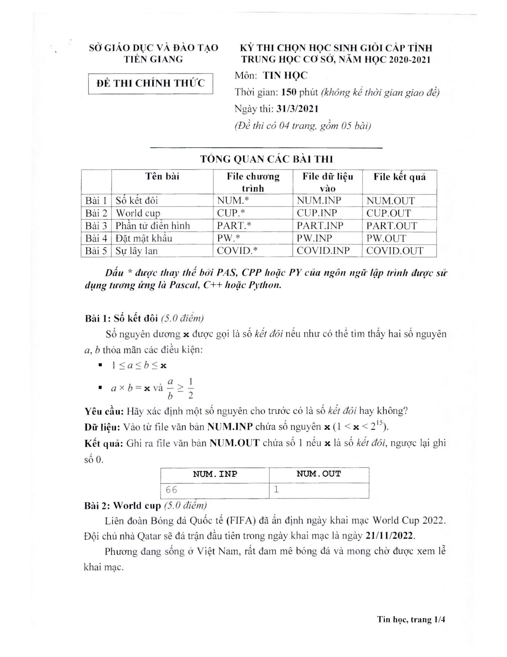 73 Đề thi HSG Tin học Python THCS cấp tỉnh Tiền Giang 